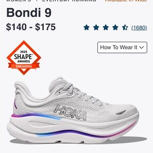 Hoka Women's White and Blue Athletic Shoes